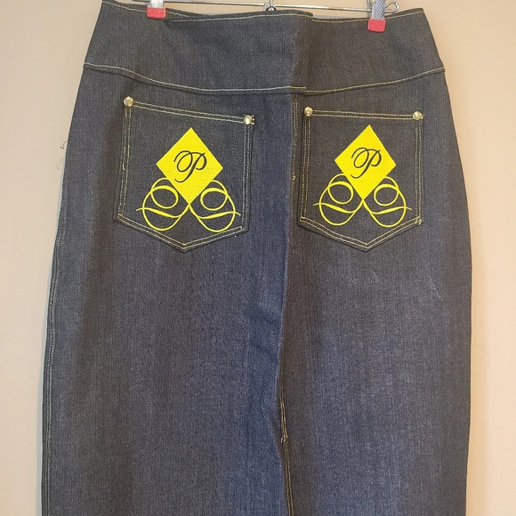 NWOT Deck Player Design denim maxi skirt size 16 women's - Picture 2 of 8